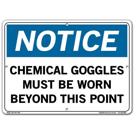 Vestil Polystyrene Sign, 10-1/2" Height, 14-1/2" Width, Polystyrene, Rectangle, English SI-N-55-C-PS-040